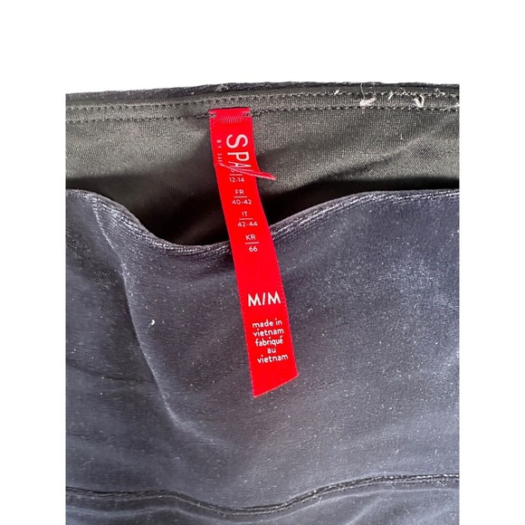 Spanx Womens Medium Blue Velvet Pull On Leggings Skinny High Rise Going Out - Picture 3 of 7